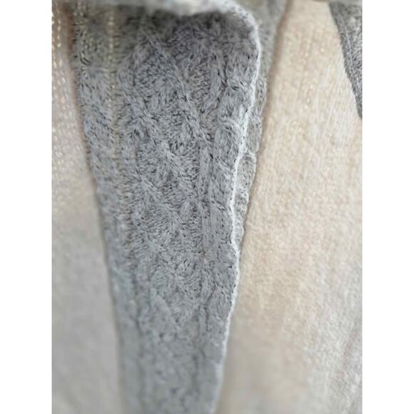 prAna Sunday River Long Cardigan Sweater Gray Cream Knit Coatigan Size Small - Picture 7 of 10